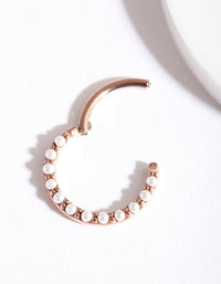 Rose Gold Pearl Clicker Earring - link has visual effect only