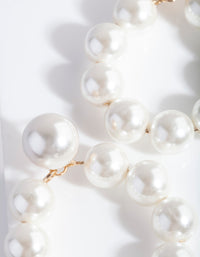 Gold Pearl Circle Earring - link has visual effect only