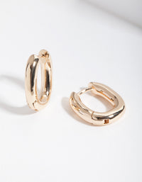 Gold Mini Square Huggie Earrings - link has visual effect only