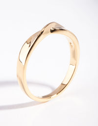 Gold Plated Sterling Silver Statement Twist Band Ring - link has visual effect only