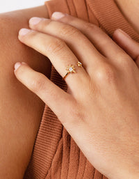 Gold Plated Sterling Silver Open Starburst Ring - link has visual effect only