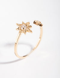 Gold Plated Sterling Silver Open Starburst Ring - link has visual effect only