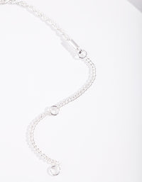 Silver Plated Chain Anklet - link has visual effect only