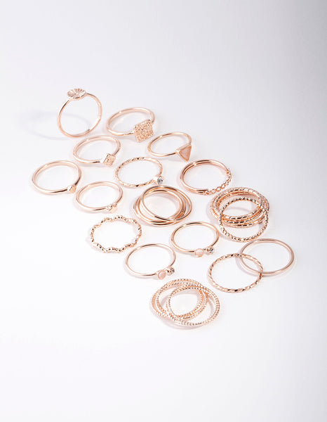 Gold Diamond Cut Ring 26-Pack - Lovisa