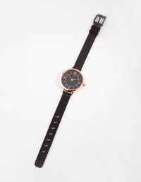 Rose Gold Roman Thin Mesh Watch - link has visual effect only