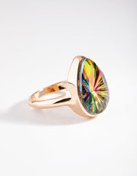 Gold Multicoloured Ring - link has visual effect only