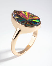 Gold Multicoloured Ring - link has visual effect only