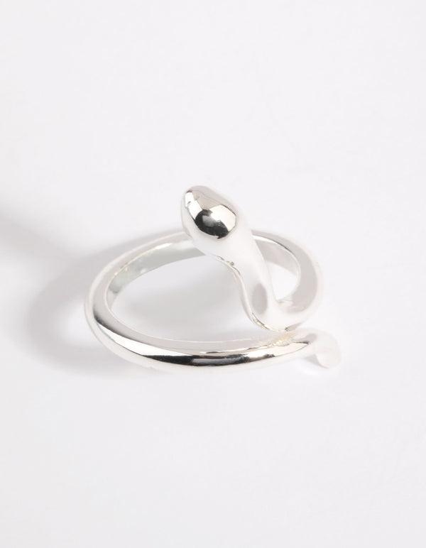 Silver Smooth Snake Ring - Lovisa