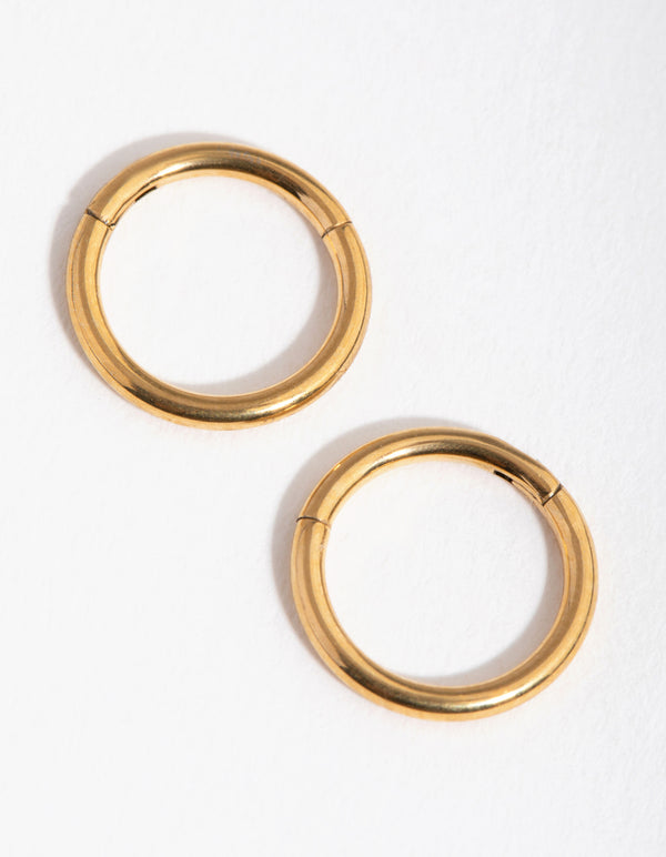 24 karat store gold hoop earrings