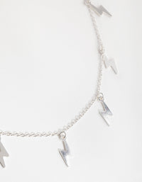 Silver Multi Lightning Station Necklace - link has visual effect only