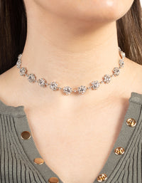 Silver Round Surrounded Choker - link has visual effect only