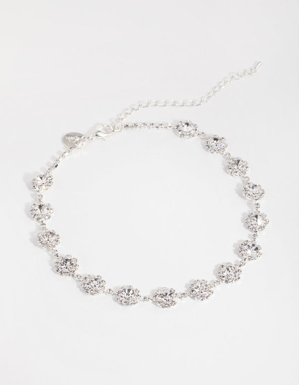 Silver Round Surrounded Choker