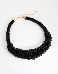 Black Wiggle Tube Necklace - link has visual effect only