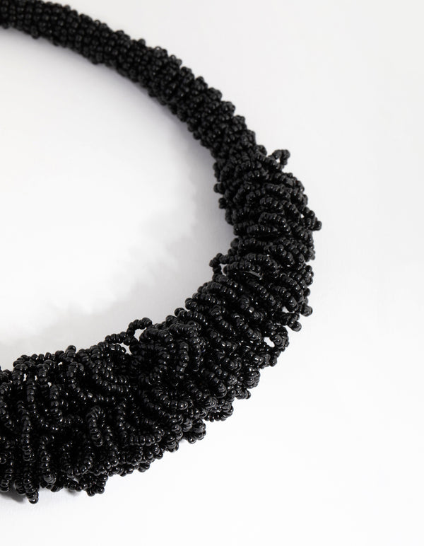 Black Wiggle Tube Necklace