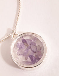 Silver Amethyst Shaker Necklace - link has visual effect only