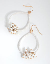 Gold Bead Cluster Teardrop Earrings - link has visual effect only