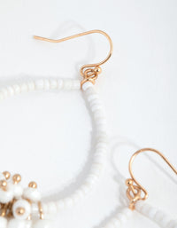 Gold Bead Cluster Teardrop Earrings - link has visual effect only