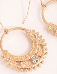 Gold Small Funky Drop Earrings - link has visual effect only