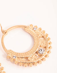 Gold Small Funky Drop Earrings - link has visual effect only