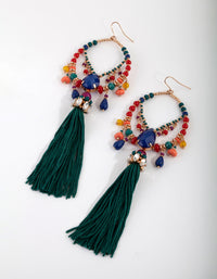 Statement Bead & Tassel Earrings - link has visual effect only