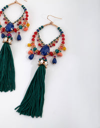 Statement Bead & Tassel Earrings - link has visual effect only