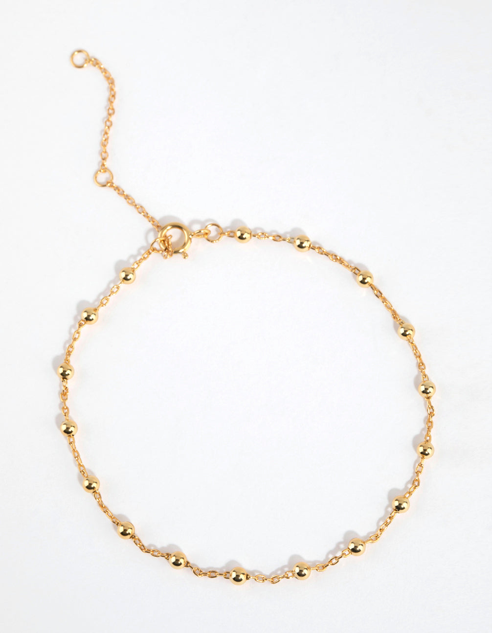 Gold Plated Sterling Silver Ball Chain Bracelet or Anklet - Lovisa