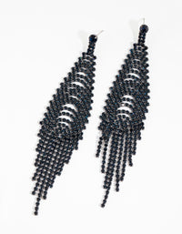 Gun Metal Cupchain Waterfall Earrings - link has visual effect only