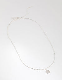 Silver Plated Starburst Disc Necklace - link has visual effect only