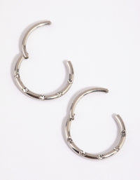 Surgical Steel Diamante 8mm Sleeper Earrings - link has visual effect only