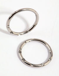 Surgical Steel Diamante 8mm Sleeper Earrings - link has visual effect only