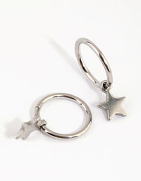 Surgical Steel Star Charm Sleeper Earrings - link has visual effect only