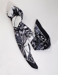 Black & White Butterfly Print Scarf - link has visual effect only