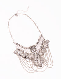 Rhodium Coin & Chain Necklace - link has visual effect only