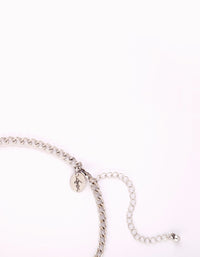 Rhodium Coin & Chain Necklace - link has visual effect only