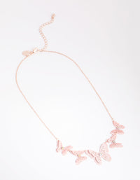 Kids Pink Butterfly Stamp Necklace - link has visual effect only