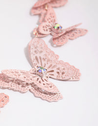 Kids Pink Butterfly Stamp Necklace - link has visual effect only