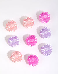 Pearlised Plastic Mini Flower Claw Pack - link has visual effect only