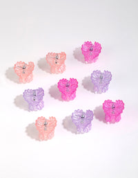 Pearlised Plastic Mini Flower Claw Pack - link has visual effect only