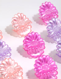 Pearlised Plastic Mini Flower Claw Pack - link has visual effect only