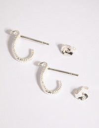 Sterling Silver King Cobra Hoop Earrings - link has visual effect only