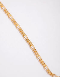 Gold Plated Medium Figaro Necklace - link has visual effect only