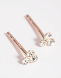 Rose Gold Plated Sterling Silver Stud & Huggie Earring Pack - link has visual effect only