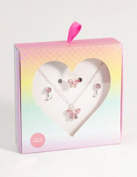 Kids Diamante Butterfly Jewellery Set - link has visual effect only