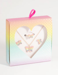 Kids Rainbow Butterfly Jewellery Set - link has visual effect only