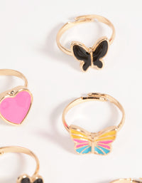 Kids Butterfly Mood Ring 5-Pack - link has visual effect only