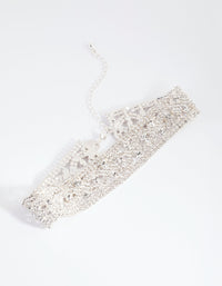 Silver Diamante Statement Choker - link has visual effect only