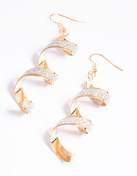 Gold Glitter Drop Earrings - link has visual effect only