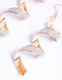 Gold Glitter Drop Earrings - link has visual effect only