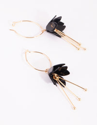 Gold Flower Drop Earrings - link has visual effect only