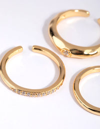 Gold Plated Ring Set with Diamantes - link has visual effect only